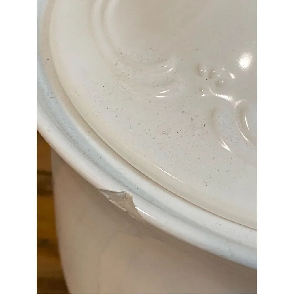 Pfaltzgraff Filigree Canister White 10” high